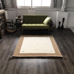 試作 ギャッベ ギャべ ラグ ラグマット 140x140cm 正方形 2whbr - メルカリ