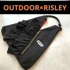 RISLEY×OUTDOOR フリルトライアングルバッグ　ブラック オレンジ RISLEY×OUTDOOR フリルトライアングルバッグ ブラック オレンジ - メルカリ