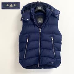 タトラス　ダウンベスト　ネイビー　02 MTA13A456 大人気】TATRAS ネイビー ダウンベスト フード付 - メルカリ