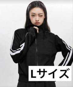 SHEIN ジャージ 袖ライン ジップアップ スウェット トラックジャケットのサムネイル