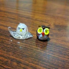 ガラスのフクロウセットのサムネイル