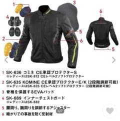 コミネ プロテクトハーフメッシュジャケット KOMINE バイクのサムネイル