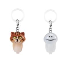 なめこ栽培キット めじるしアクセサリー2 ねこなめこと白なめこのサムネイル