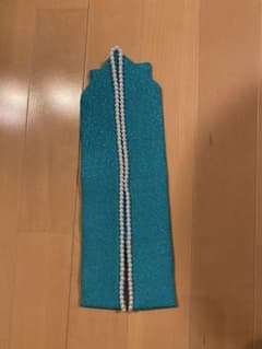 伊達衿 重ね衿 パール 成人式　卒業式　着物　新品　伊達襟　ラメ　ターコイズのサムネイル