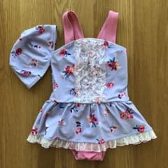 Branshes 女の子 水着 & 帽子 110cmのサムネイル