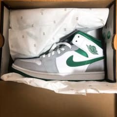 Nike Air Jordan 1 Mid Green Grey White"のサムネイル