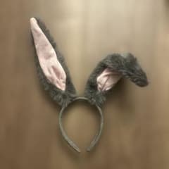 ハロウィン うさ耳 カチューシャ グレー コスプレのサムネイル
