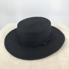 Schott ハット 59 ブラック ラフィア カンカン帽