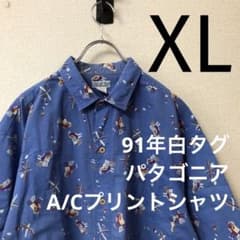 パタロハ　91年製 白タグ パタゴニア ACプリントシャツ 希少名作コンドル柄91年製 白タグ パタゴニア ACプリントシャツ