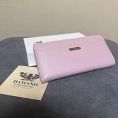 新品未使用HAMANO 濱野 L字ファスナーピンクレザー 長財布 - メルカリ