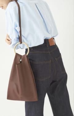 美品✴︎ ORSETTO/オルセット MORBIDO レザーリングショルダーバッグ 