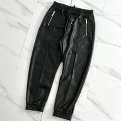 26ss 未使用 ディースクエアード フェイクレザーパンツ ジョガー