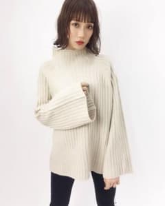 EQUL エクル フレアスリーブタートルニットのサムネイル