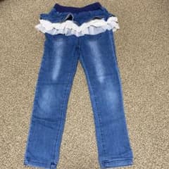 フリル付きデニムパンツ　120のサムネイル
