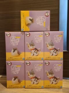 鬼滅の刃　Fluffy Puffy　チュン太郎&茶々丸　フィギュア 2種類7体