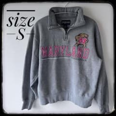 JANSPORT90s/00s カレッジロゴ ハーフジップスウェット