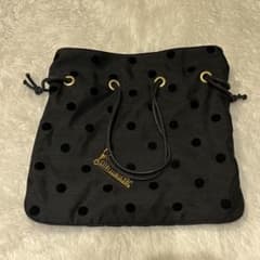 【️値下げ中✨️】charmant sac シャルマントサック ブラックドット巾着のサムネイル