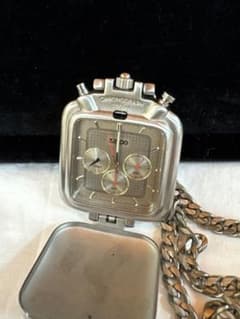電池交換済 稼働品 ZIPPO クロノグラフ 懐中時計 1999年製チェーン付 