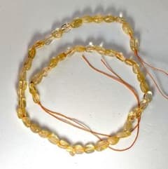 黄水晶 シトリン 天然石 1連 約40cm 穴あき　ハンドメイドアクセサリー素材のサムネイル