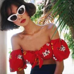 Bikini 水着 オフィショル ハイウエスト 韓国のサムネイル