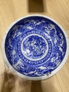 江戸時代染付 鳳凰文 鉢 骨董品 - メルカリ