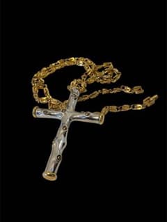 【レア】Givenchy シルバーゴールド十字架ネックレスのサムネイル