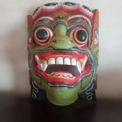 バリ島 木彫り 仮面 バロン お面 壁掛け 魔除けのサムネイル