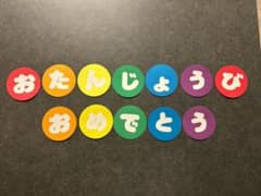 【おたんじょうびおめでとう　文字のみ】新学期　お誕生日　春　お誕生日表のサムネイル