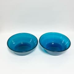 最終価格 レア 横山秀樹 青緑 小鉢 ガラス ボウル 2個セット - メルカリ