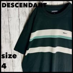 DESCENDANT ボーダーTシャツ 黒 4 made in japan a2 - メルカリ