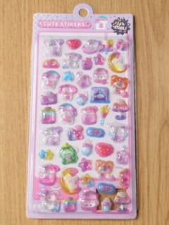 立体シール ぷっくりステッカー ゆめかわ くまのサムネイル