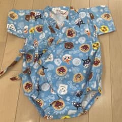 青いキャラクター柄 甚平 ~95cmのサムネイル