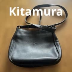 Kitamura Genuine Leather Shoulder Bag, Black