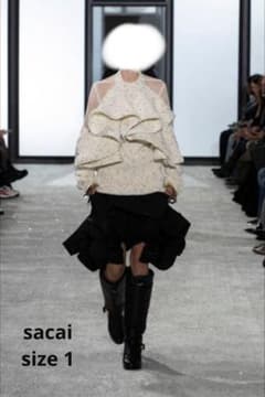 sacai 2025春夏 ツイード調 ラッフルカーディガン サイズ1 - メルカリ