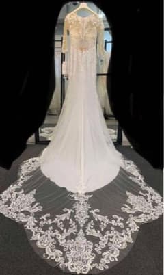 大幅値下げ］PRONOVIAS ウェディングドレス 七分袖 - メルカリ