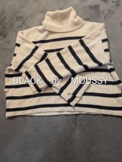 ブラックバイマウジー　BLACK　byMOUSSY ハイネックボーダーニットのサムネイル