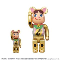 【限定特価】BE@RBRICK 招き猫 ペコちゃん100%&400%のサムネイル