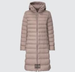 【希少品】ユニクロ ウルトラライトダウン フーデットコート XXL ベージュのサムネイル