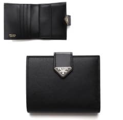 PRADA サフィアーノレザーxスムースレザー 折り財布のサムネイル