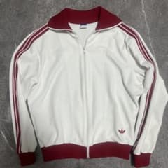 ラ*ト様 70s.80s adidasトラックジャケット赤白 デザント製 美品