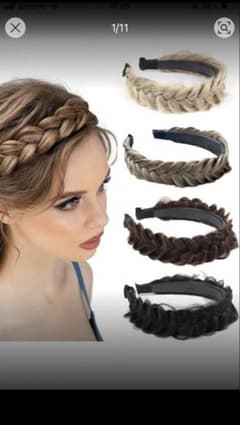 ブロンド　編み込み　ヘアバンド　金髪　カチューシャのサムネイル