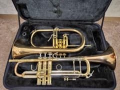 YAMAHAフリューゲルホルンYFH8315G　BACHトランペットML37Gのサムネイル