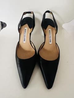 MANOLO BLAHNIK ブラック スリングバックパンプスのサムネイル