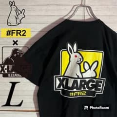 【希少コラボ】FR2×エクストララージ ビックロゴ センターロゴ刺繍 TシャツLのサムネイル
