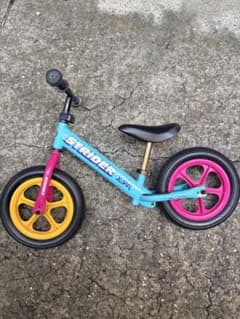 STRIDER x X-girl collaboration balance bike