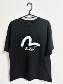 EVISU エヴィス Tシャツ カモメ ビッグロゴ ブラック 両面プリントのサムネイル