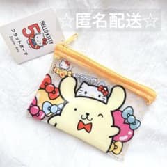 サンリオ ハローキティ 50周年 ダイソー フラットポーチ ポムポム