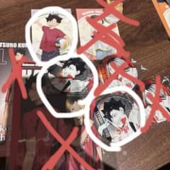 ハイキュー!! 音駒高校 缶バッジセット 黒尾鉄朗 孤爪研磨 おすわり