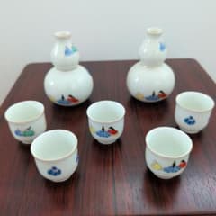深川製磁 おひなさま瓢箪型徳利 猪口セット 酒器揃 - メルカリ