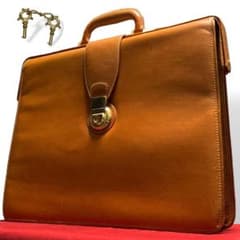 非売品　鍵付き　ラーク　ダレスバッグ　A4収納可　レザー　ブラウン 非売品 鍵付き ラーク ダレスバッグ A4収納可 レザー ブラウン - メルカリ